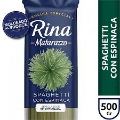 FIDEO RINA MATARAZZO SPAGHETTI ESPINACA 500G