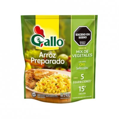 GALLO ARROZ PREPARADO VEGETALES 240G SIN TACC