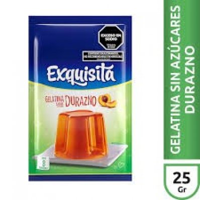 GELATINA EXQUISITA LIGHT DURAZNO 25GRS