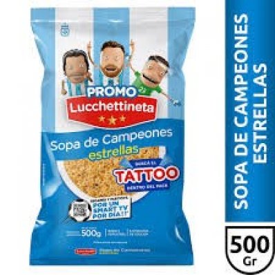 FIDEO LUCCHETTI SOPA DE CAMPEONES "ESTRELLAS" 500G