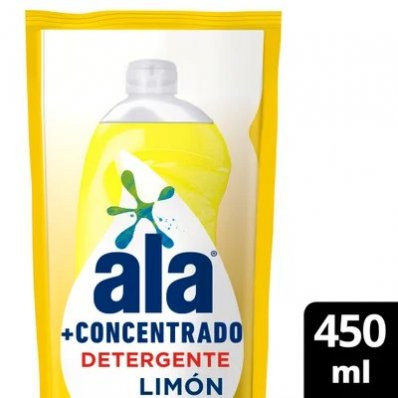 ALA CONCENTRADO LAVA VAJILLA LIMON DP 450 ML