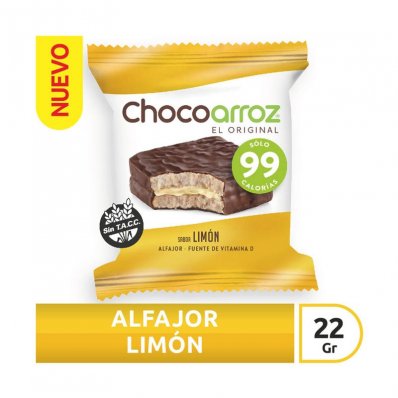 ALFAJOR CHOCOARROZ LIMON 22 GRS.