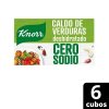 KNORR CALDO DE VERDURAS (CERO SODIO) 6 UNIDADES