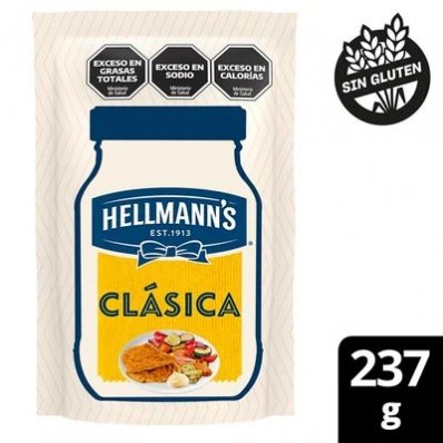 HELLMANN'S MAYONESA 237 GRS SIN TACC
