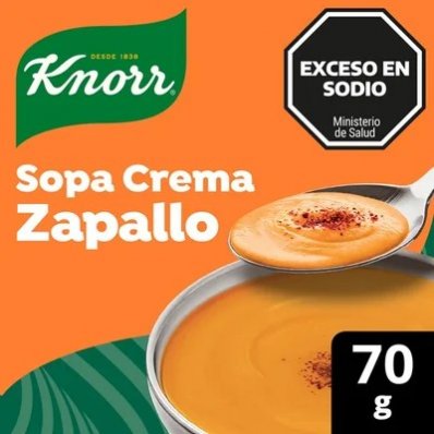 KNORR SOPA CREMA ZAPALLO C/NUEZ MOSCADA 1 S